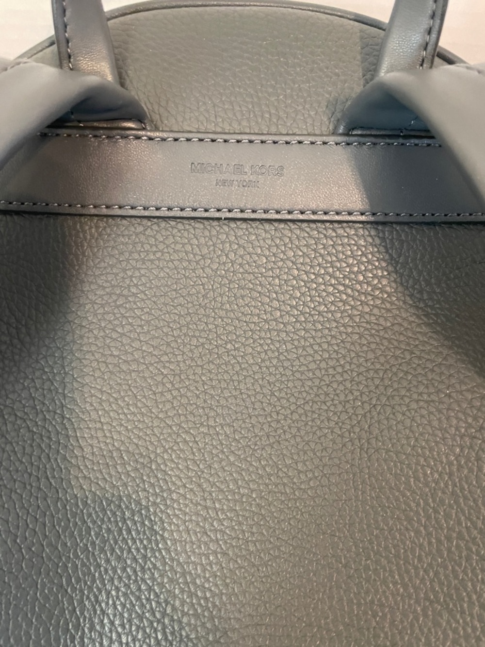 Michael Kors Pebbled Leather Medium Backpack in Slate Grey - Picture 15 of 16